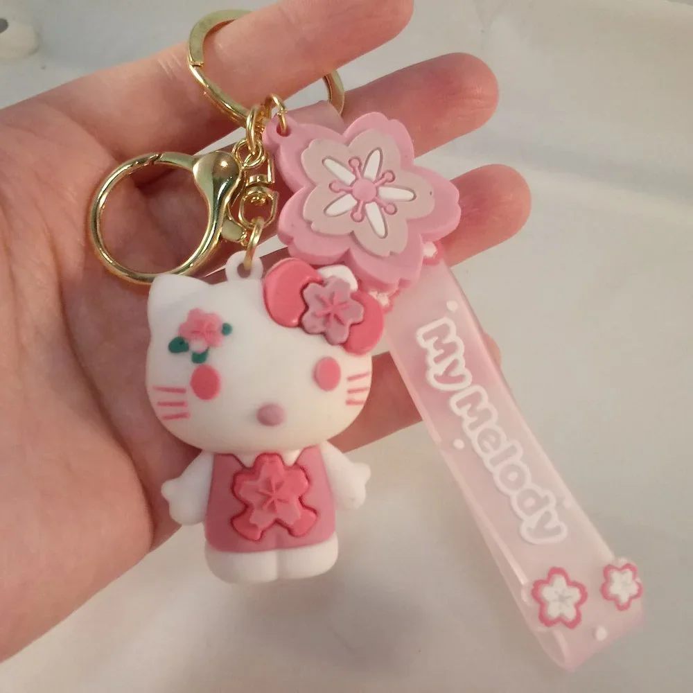 My Melody Hello Kitty Key Chain Key Ring Cute Figurine Character Keychain